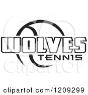 Poster, Art Print Of Black And White Ball And Wolves Tennis Team Text