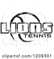 Poster, Art Print Of Black And White Ball And Lions Tennis Team Text