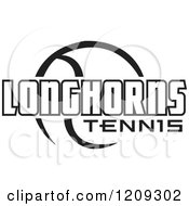 Poster, Art Print Of Black And White Ball And Longhorns Tennis Team Text