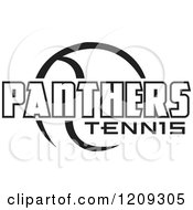 Poster, Art Print Of Black And White Ball And Panthers Tennis Team Text