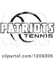 Poster, Art Print Of Black And White Ball And Patriots Tennis Team Text