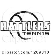 Poster, Art Print Of Black And White Ball And Rattlers Tennis Team Text