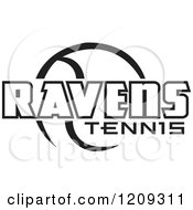 Poster, Art Print Of Black And White Ball And Ravens Tennis Team Text
