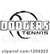 Poster, Art Print Of Black And White Ball And Dodgers Tennis Team Text