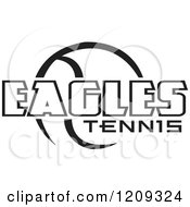 Poster, Art Print Of Black And White Ball And Eagles Tennis Team Text