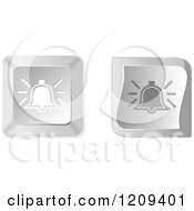 Poster, Art Print Of 3d Silver Ringing Bell Keyboard Button Icons