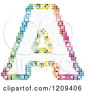Poster, Art Print Of Colorful Pixelated Capital Letter A