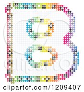 Poster, Art Print Of Colorful Pixelated Capital Letter B