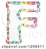 Poster, Art Print Of Colorful Pixelated Capital Letter F