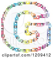 Poster, Art Print Of Colorful Pixelated Capital Letter G