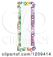 Clipart Of A Colorful Pixelated Capital Letter I Royalty Free Vector Illustration