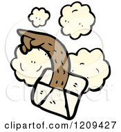 Cartoon Of An Arm In An Envelope Royalty Free Vector Illustration by lineartestpilot