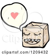 Cartoon Of A Speaking Cardboard Box Royalty Free Vector Illustration