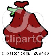 Cartoon Of A Red Bag Royalty Free Vector Illustration by lineartestpilot