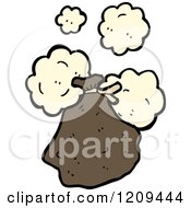 Cartoon Of A Dusty Bag Royalty Free Vector Illustration by lineartestpilot