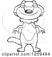 Cartoon Of A Black And White Sly Wolverine Mascot Royalty Free Vector Clipart