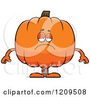 Depressed Pumpkin Mascot