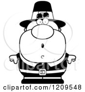 Cartoon Of A Black And White Surprised Male Pilgrim Man Royalty Free Vector Clipart
