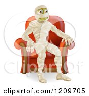 Poster, Art Print Of Happy Mummy Siting In An Arm Chair