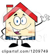 Poster, Art Print Of Happy Home Businessman Mascot Waving
