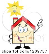 Poster, Art Print Of Happy Home Mascot With An Idea