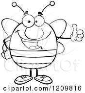Poster, Art Print Of Happy Bee Holding A Thumb Up