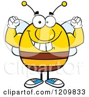 Poster, Art Print Of Happy Bee Flexing