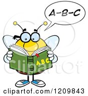 Poster, Art Print Of Talking Bee Student Reading An Alphabet Book Out Loud