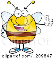 Poster, Art Print Of Happy Bee Holding A Thumb Up