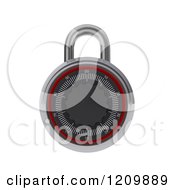 Clipart Of A 3d Combination Lock Royalty Free CGI Illustration