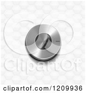 Clipart Of A 3d Brushed Metal Dial Knob Over A Honeycomb Pattern Royalty Free Vector Illustration