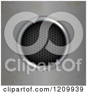 Poster, Art Print Of 3d Perforated Circle Over Metal