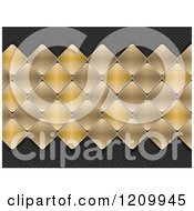Poster, Art Print Of Background Of 3d Brushed Gold Metal Diamond Mosaic Tiles Over Carbon Fiber