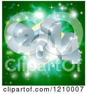 Poster, Art Print Of Brazilian Flag With 3d Year 2013 And Fireworks
