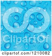 Clipart Of A Blue Water Drop Background Royalty Free Vector Illustration by visekart