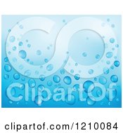 Clipart Of A Blue Water Drop Background 2 Royalty Free Vector Illustration by visekart