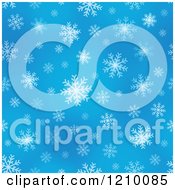 Clipart Of A Blue Snowflake Background Royalty Free Vector Illustration