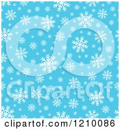 Poster, Art Print Of Blue Snowflake Background 2