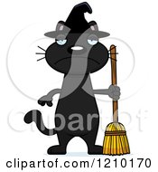 Poster, Art Print Of Depressed Black Halloween Witch Cat