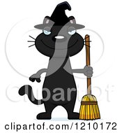 Poster, Art Print Of Sly Black Halloween Witch Cat