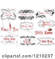 Clipart Of Valentine Greetings And Sayings 6 Royalty Free Vector Illustration