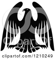 Poster, Art Print Of Black And White Heraldic Eagle 10