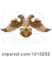 Golden Heraldic Double Headed Eagle