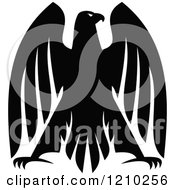 Poster, Art Print Of Black And White Heraldic Eagle 3