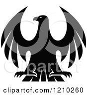 Poster, Art Print Of Black And White Heraldic Eagle 7