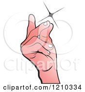 Clipart Of A Hand Snapping Fingers Royalty Free Vector Illustration by Lal Perera