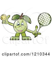 Poster, Art Print Of Guava Mascot Playing Tennis