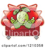 Guava Mascot Sleeping In A Chair