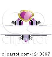 Poster, Art Print Of Gold Purple And Black Wedding Design Element