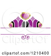 Poster, Art Print Of Gold Purple And Black Wedding Design Element 2